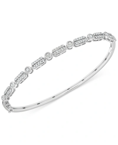 Wrapped Diamond Bangle Bracelet (1/2 Ct. T.w.), In Sterling Silver, 14k Gold-plated Sterling Silver Or 14k R