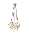 Dainolite 6 Light Halogen Pendant In Gold
