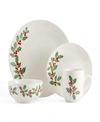 Studio Nova Holly Cheer Dinnerware Set, 16 Pieces In Multi