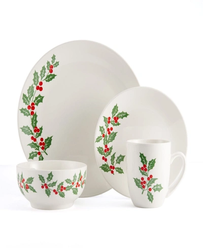 Studio Nova Holly Cheer Dinnerware Set, 16 Pieces In Multi