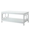 Convenience Concepts Omega Coffee Table With Shelf In White