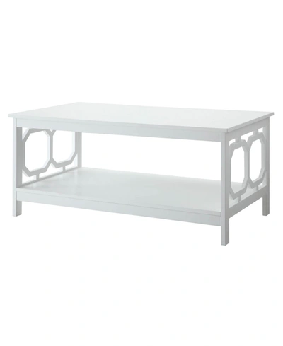 Convenience Concepts Omega Coffee Table With Shelf In White
