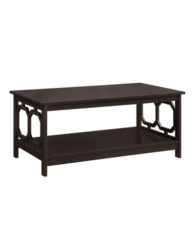 CONVENIENCE CONCEPTS OMEGA COFFEE TABLE WITH SHELF