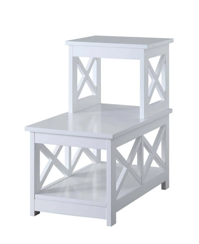 Convenience Concepts Oxford 2 Step Chairside End Table In White