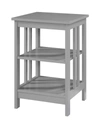 CONVENIENCE CONCEPTS MISSION END TABLE WITH SHELVES