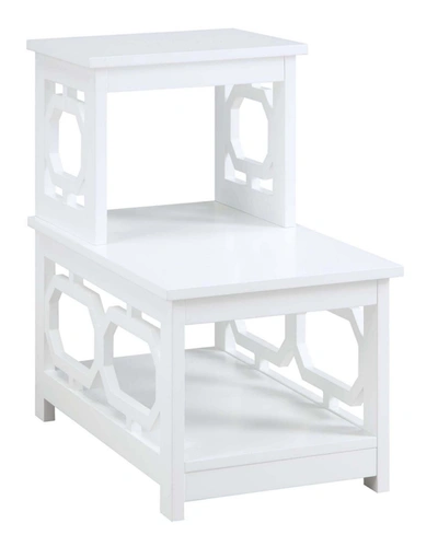 Convenience Concepts Omega 2 Step Chairside End Table In White