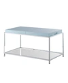 Convenience Concepts Palm Beach Coffee Table With Shelf And Removable Trays In Sea Foam