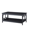 Convenience Concepts Omega Coffee Table With Shelf In Black