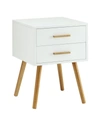 Convenience Concepts Oslo 2 Drawer End Table In White