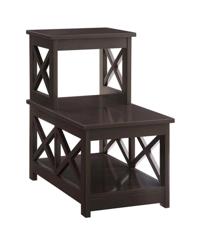 Convenience Concepts Oxford 2 Step Chairside End Table In Espresso