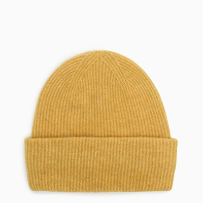 Samsoe & Samsoe Ochre Nor Beanie Hat In Yellow