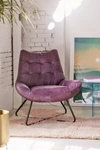Urban Outfitters Seymour Leather Chair In Purple
