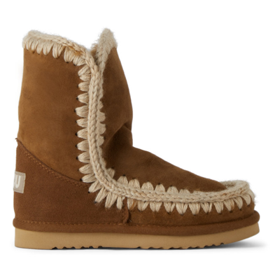 Mou Kids Tan Ankle 18 Boots In Cog Cognac