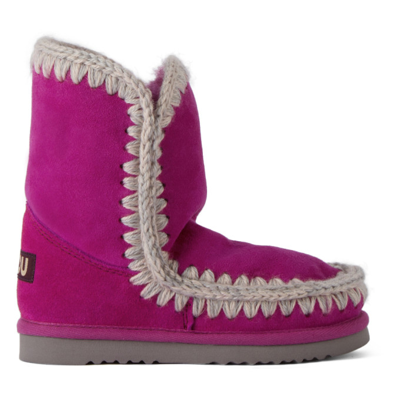 Mou Kids Purple Ankle 18 Boots In Cyc Pink