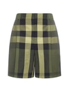 BURBERRY BURBERRY PLEATED CHECK PRINTED SHORTS