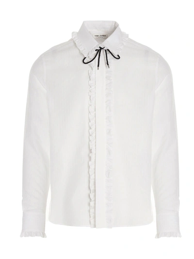 Saint Laurent Men's White Other Materials Outerwear Jacket