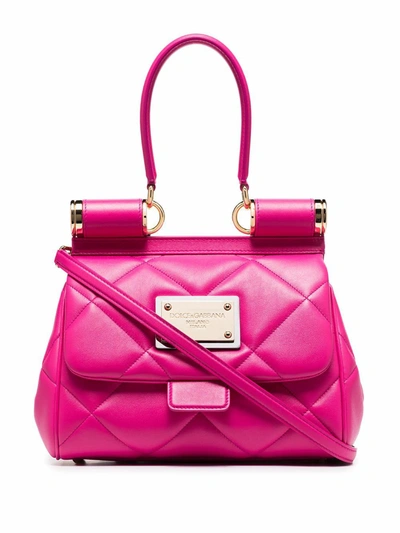 Dolce E Gabbana Women's Fuchsia Leather Handbag