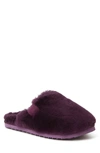 Dearfoams Fireside Genuine Shearling Mule Slipper In Aubergine