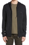 Allsaints Mode Slim Fit Merino Wool Zip Hoodie In Shadow Grey Marl