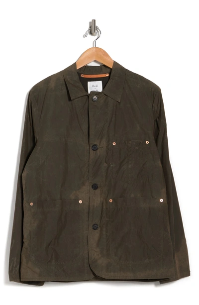 Billy Reid Quail Button Down Jacket In Olive ModeSens