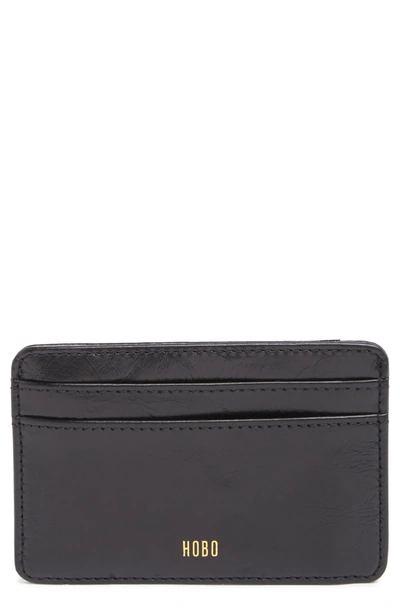 Hobo Works Leather Cardholder Wallet In Black