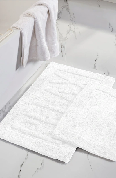 Modern Threads 2-piece Bath Mat Set In White