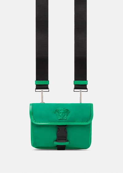 Versace La Medusa Nylon Messenger Bag, Male, Green Water Versace La Medusa Nylon Messenger Bag, Male, Green Water