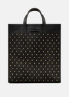 VERSACE MEDUSA STUD LEATHER TOTE BAG