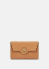 Versace La Medusa Long Wallet In Caramel