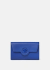 Versace La Medusa Long Wallet In Lapis