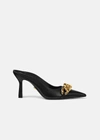 Versace Medusa Chain-trim Backless Mules In Black