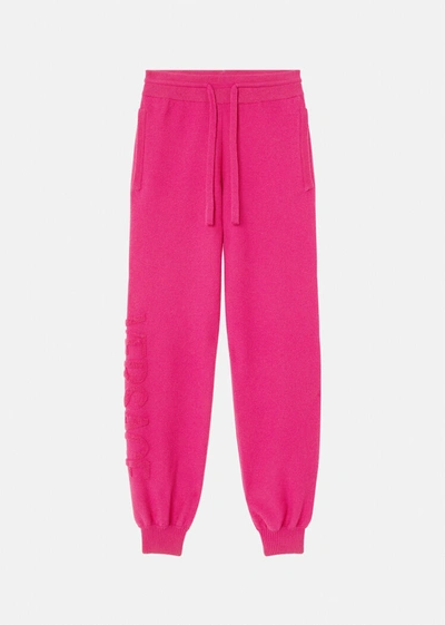 Versace Jogging Trousers In Wool And Cashmere In Fuchsia