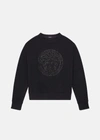 Versace Medusa Crystal Sweatshirt In Black
