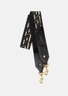 Versace La Greca Signature Bag Strap In Black+khaki