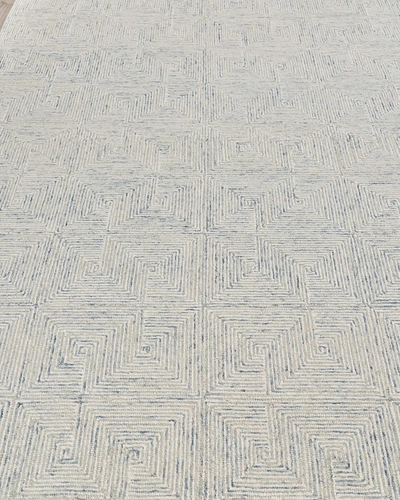 Exquisite Rugs Camille Hand-tufted Rug, 9' X 12' In Lt.blue/ivory
