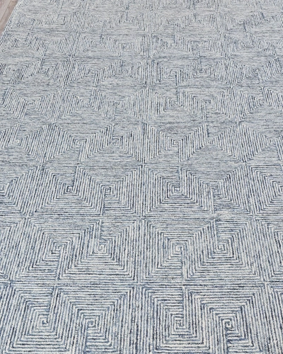 Exquisite Rugs Camille Hand-tufted Rug, 8' X 10' In Blue/ivory
