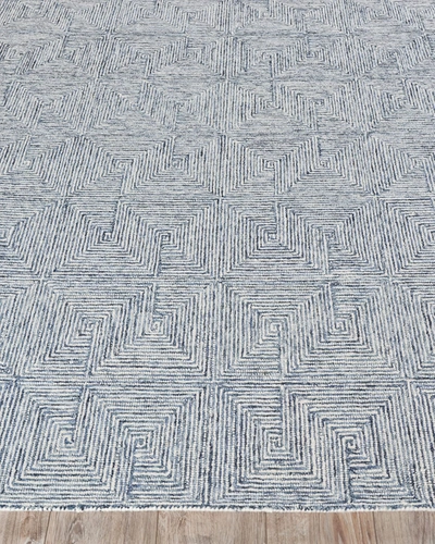 Exquisite Rugs Camille Hand-tufted Rug, 6' X 9' In Blue/ivory