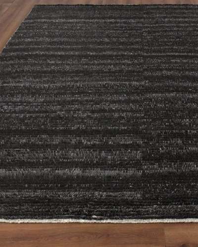 Exquisite Rugs Vincent Hand-knotted Wool Rug, 9' X 12' In Charcoal/brown