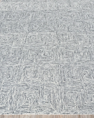 Exquisite Rugs Camille Hand-tufted Rug, 10' X 14' In Black/ivory