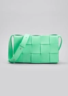 Bottega Veneta The Cassette Intrecciato Crossbody Bag In Fountain