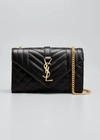 SAINT LAURENT SMALL YSL MONOGRAM LEATHER SATCHEL BAG,PROD170200052