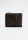 BOTTEGA VENETA INTRECCIATO LEATHER FOLD WALLET,PROD168710199