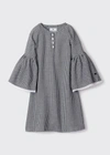 Petite Plume Girls' West End Houndstooth Seraphine Nightgown - Baby, Little Kid, Big Kid In Black