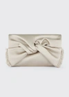 ANYA HINDMARCH BOW CLUTCH BAG IN DOUBLE SATIN,PROD165480150