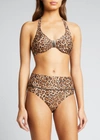 Melissa Odabash Provence Fold-over Bikini Swim Bottoms In Cheetah