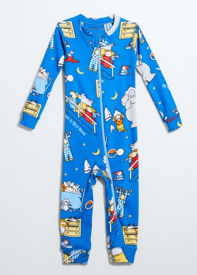 Books To Bed Babies' Kid's Going To Bed Book Printed Pajama Gift Set In Blue