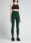 Beyond Yoga Caught In The Midi Space-dye High-waisted Legging In Forest Green Pin