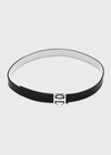 Givenchy 4g Monogram Reversible Buckle Belt In Black