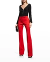 Alexander Mcqueen Bootcut Leg Pants In Love Red