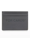 OFF-WHITE MEN'S DEBOSSED QUOTE CARD CASE,PROD243960376